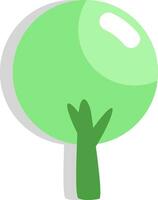 Ecology tree, icon, vector on white background.