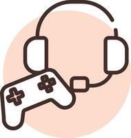 Electronics gaming, icon, vector on white background.