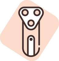 Electronics beard trimmer , icon, vector on white background.