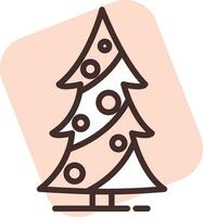 Event christmas tree decorations, icon, vector on white background.
