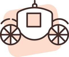 Event carriage, icon, vector on white background.