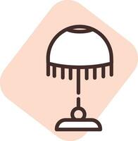 Light table lamp, icon, vector on white background.