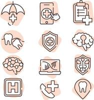 Medical healthcare, icon, vector on white background.