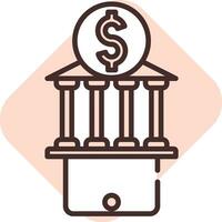 Online banking, icon, vector on white background.