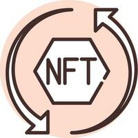 NFT exchange, icon, vector on white background.