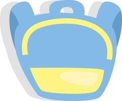 School backpack, icon, vector on white background.