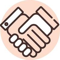 Team work cooperation, icon, vector on white background.