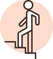 Team work stairs, icon, vector on white background.