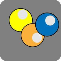 Pool balls, icon, vector on white background.