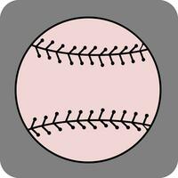 Baseball ball, icon, vector on white background.