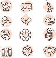 Baby care icon set, icon, vector on white background.