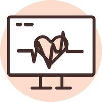 Health heart care, icon, vector on white background.