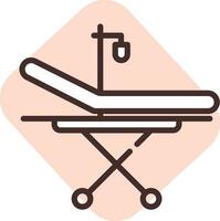 Health barrow, icon, vector on white background.