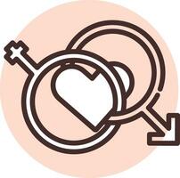Health sex, icon, vector on white background.