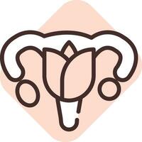 Health menstruation, icon, vector on white background.