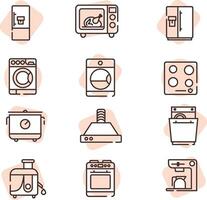 Home supplies icon set, icon, vector on white background.