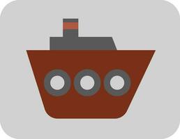 Industrial ship, icon, vector on white background.