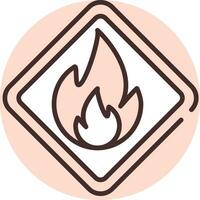 Online shippment flammable, icon, vector on white background.