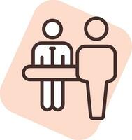 People business interview, icon, vector on white background.