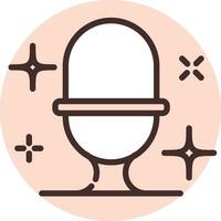 Purification toilet, icon, vector on white background.