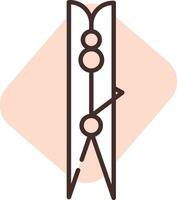 Purification clothespin, icon, vector on white background.