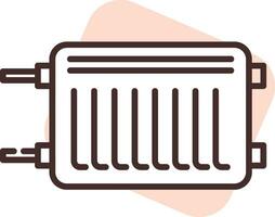 Technology heater, icon, vector on white background.