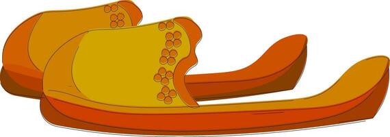 A big slipper vector or color illustration