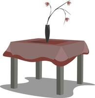 A neat table vector or color illustration