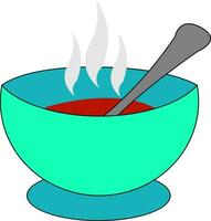 Hot soup vector or color illustration