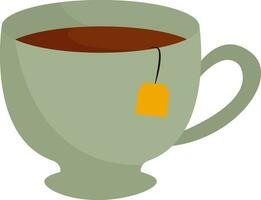 Tea cup vector or color illustration