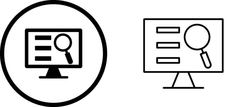 Monitor Screen Vector Icon