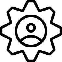 Gear setting symbol icon vector image. Illustration of the industrial wheel mechine mechanism design image