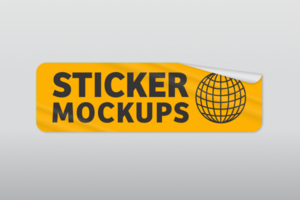 Rectangle Stickers mockup psd