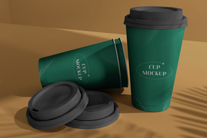 minimalistisch Papier Kaffee Tasse Attrappe, Lehrmodell, Simulation psd