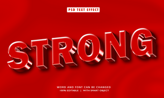 Strong 3D Editable Text Effect psd