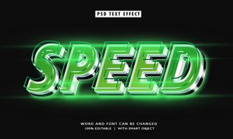 Speed 3D Editable Text Effect psd