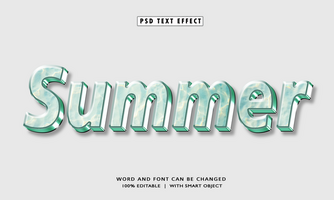 sommar 3d redigerbar text effekt psd