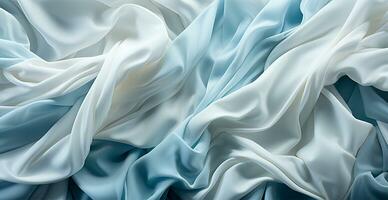 Light light linen fabric, texture panoramic background - AI generated image photo