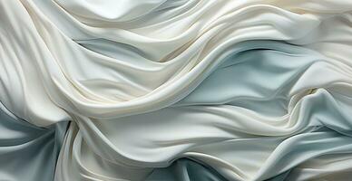 Light light linen fabric, texture panoramic background - AI generated image photo