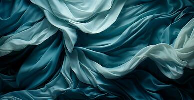 Bright light linen fabric, texture panoramic background - AI generated image photo