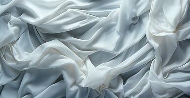 Light light linen fabric, texture panoramic background - AI generated image photo