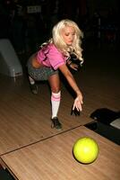 Holly Madison at the Bowling for Boobies event at Lucky Strike Bowling Lanes at Hollywood  Highland in Los Angeles CA October 13 2008 photo