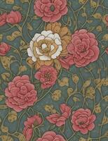 Seamless pattern floral design photo