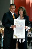 Antonio Villaraigosa  Kate Linder Kate Linder receives a Star on the Hollywood Walk of Fame Los Angeles CA April 10 2008 photo