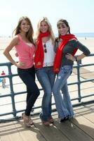 LOS ANGELES  AUG 12 Stephanie Gatschet Chrishnell Strause  Kate Linder at the Kicking Across America with the Radio City Rockettes Event at Santa Monica Pier on August 12 2010 in Santa Monica  CA photo