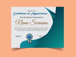 Vector abstract premium certificate template