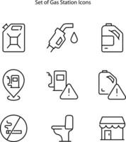 Simple Set of Gas Station Related Vector Line Icons. Contains such Icons as Carwash, Self-service filling, Fuel Pump and more. Editable Stroke.