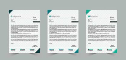 Blue and Green Corporate or Business Letterhead Template Design, Brand Identity, Join Letter, Company Profile with Creative, Eye Catching, Professional, Modern and Abstract Vector A4 Size Layout