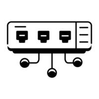 Hardware Components Line Icon vector