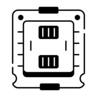 Hardware Components Line Icon vector